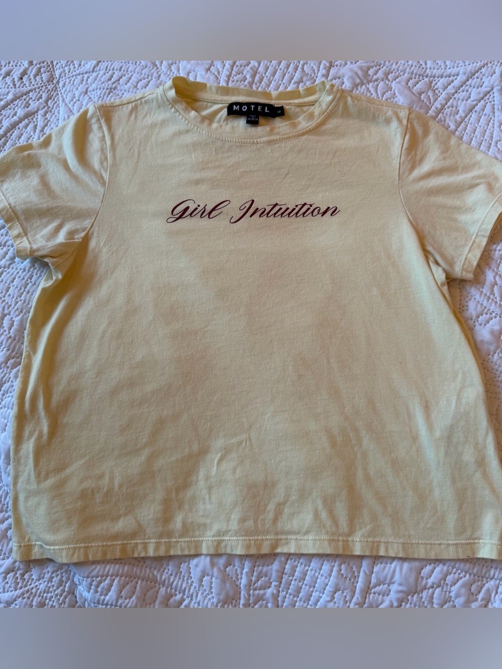 Motel Rocks "Girl Intuition" Saki Tee - Size Small
